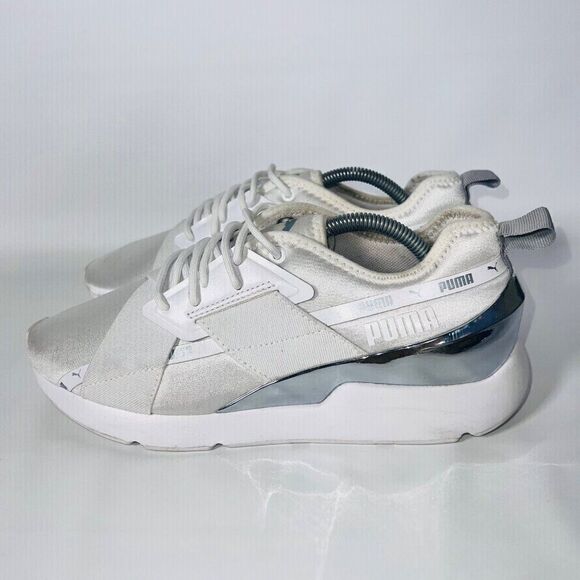 Puma Muse X-2 Metallic Silver / White 370838-02 Women's 9 - Picture 2 of 11